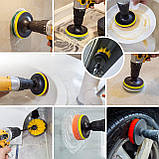 Набір DS-012, 8 щіток і насадок для дриля, чищення плитки, килимів, ванн, авто, фото 3