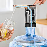 Електронасос BRS для пляшок 5-19 л, акумуляторний, USB, 1200 мА·год, чорний, фото 5