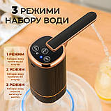Електронасос BRS для пляшок 5-19 л, акумуляторний, USB, 1200 мА·год, чорний, фото 9