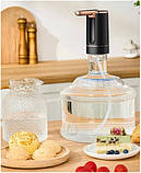 Електронасос BRS для пляшок 5-19 л, акумуляторний, USB, 1200 мА·год, чорний, фото 6