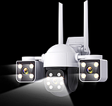 Вулична 4G-камера з 3 лінзами, Wi-Fi/LAN, нічне бачення, 2+2+2 Мп, фото 3