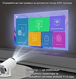 Смарт-проєктор Android 11, Wi-Fi/Bluetooth, LED, 100", 1080p, HDMI/USB, фото 4