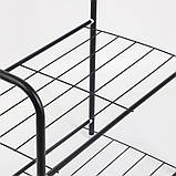 Підлогова вішалка J059 для одягу та взуття, 170×60×35 см, металева, чорна, фото 4