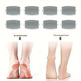 Електрична шліфувальна машинка для п'ят акумуляторна 2 режими USB роликова пилка для ніг, фото 9