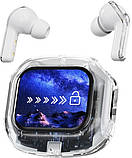 Бездротові навушники Inspire Air MAX прозорий кейс LCD сенсорне керування Bluetooth 5.0, фото 5