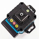 Лазерний рівень 4D 16 ліній зелений промінь самовирівнювання 4×360° штатив АКБ пульт, фото 6