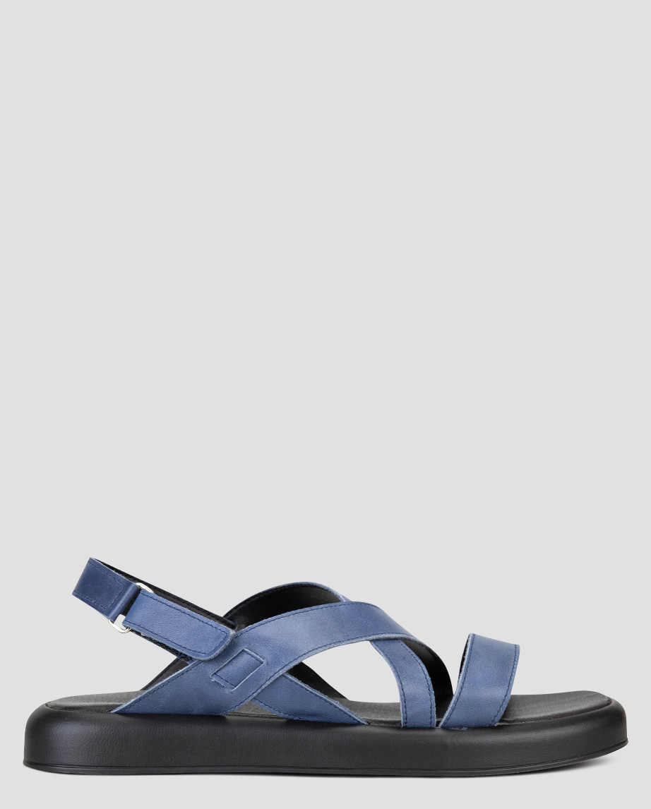 Сандалії жіночі сині натуральна шкіра Україна Viscala — розмір 36 (23,3 см) (модель: Vis23938Blue), фото 1