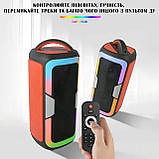 Портативна колонка Singer JQS4407 Акустична система 25 Вт RGB-підсвітка з мікрофоном і пультом Чорний, фото 4