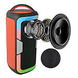 Портативна колонка Singer JQS4407 Акустична система 25 Вт RGB-підсвітка з мікрофоном і пультом Чорний, фото 6