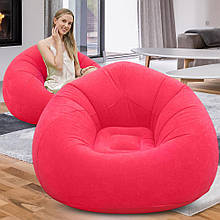 Надувне крісло-пуф Inflatable Sofa KR-11024,  110×110×85 см,  до 150 кг, Малиновий (AMN)