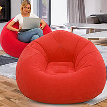 Надувне крісло-пуф Inflatable Sofa KR-11024,  110×110×85 см,  до 150 кг, Червоний (AMN)