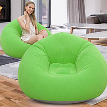 Надувне крісло-пуф Inflatable Sofa KR-11024,  110×110×85 см,  до 150 кг, Зелений (AMN)