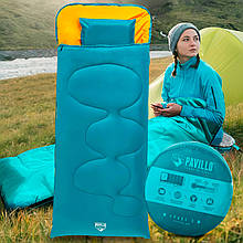 Портативний одномісний туристичний спальний мішок на блискавці Bestway 68101 Блакитний (LM)