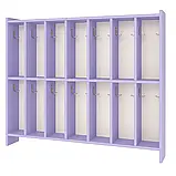 Вішалка для рушників, 14 секцій (ЛДСП, з поличками), фото 3