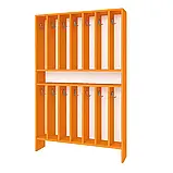 Шафа для рушників, 14 місць (ЛДСП, з поличками та гачками), фото 7