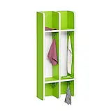 🧴Вішалка настінна секційна, 2 секції (ЛДСП, з поличками та гачками), фото 4