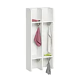 🧴Вішалка настінна секційна, 2 секції (ЛДСП, з поличками та гачками), фото 6