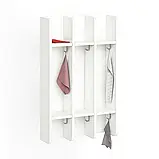 🧴Вішалка настінна секційна, 3 секції (ЛДСП, з поличками та гачками), фото 2