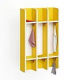 🧴Вішалка настінна секційна, 3 секції (ЛДСП, з поличками та гачками), фото 3