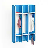 🧴Вішалка настінна секційна, 3 секції (ЛДСП, з поличками та гачками), фото 5