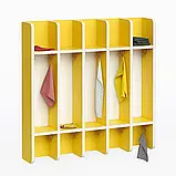 🧴Вішалка настінна секційна, 5 секції (ЛДСП, з поличками та гачками), фото 4