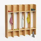 🧴Вішалка настінна секційна, 5 секції (ЛДСП, з поличками та гачками), фото 5