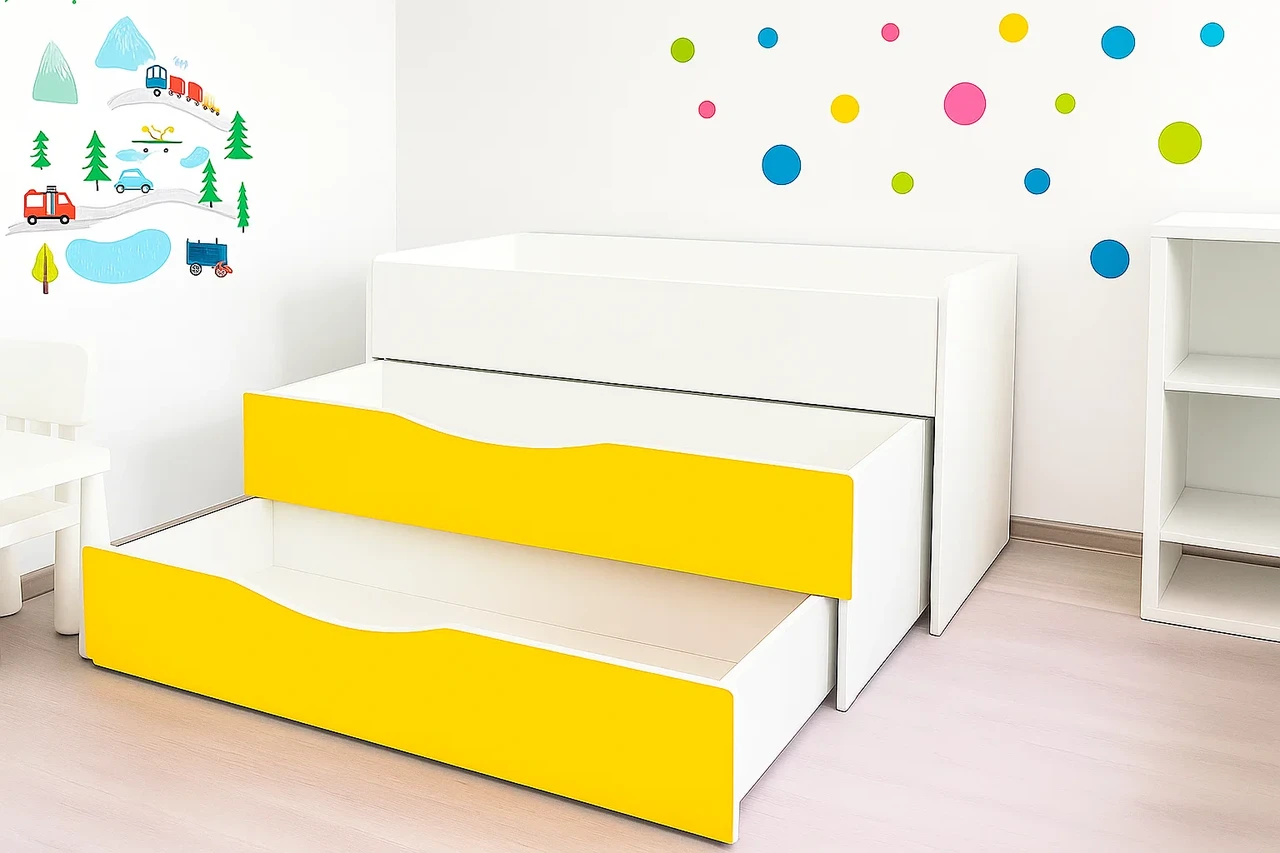 Ліжко 3-х ярусне для дошкільних навчальних закладів DS-24, фото 1