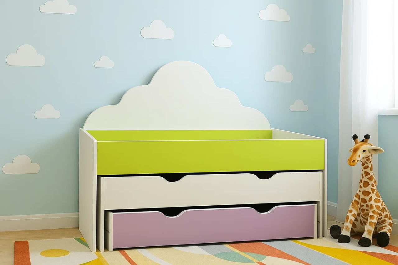 🛏 Ліжко 3-ярусне «Корона» для дошкільних навчальних закладів, фото 1