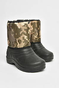 Дутики дитячі на хутрі чорного кольору 204964P