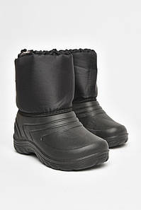 Дутики дитячі на хутрі чорного кольору 204965P