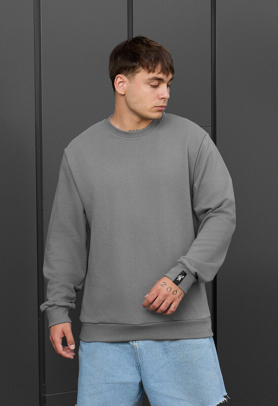 Сірий однотонний світшот Staff gray, фото 1