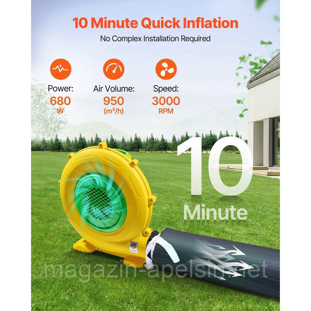 Надувний намет для вечірок VEVOR для нічного клубу 6x5x3,65 м у формі куба з вентилятором 680 Вт