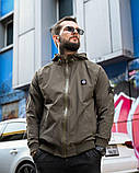 Чоловіча куртка-вітрівка  олива преміум T800 ДЛ7037 ТМ, фото 4