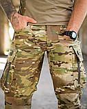 Штурмові польовийні штани AGESIS мультикам рип-стоп із вставками Cordura РП7381 ТМ, фото 6