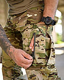 Штурмові польовийні штани AGESIS мультикам рип-стоп із вставками Cordura РП7381 ТМ, фото 8