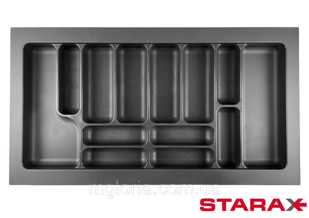 Лоток для столового приладдя Starax антрацит S-2290-AР 900 мм