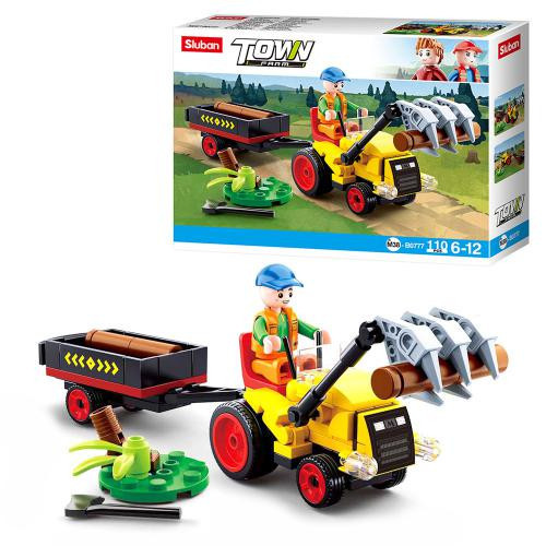 Конструктор M38-B0777 Town трактор з причепом 110дет.кор.19*4,5*14,1 /72/, фото 1
