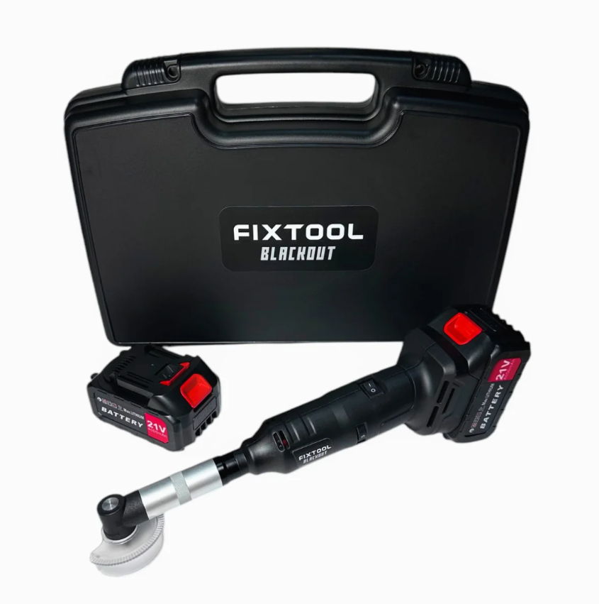 Кутовий гравер FIXTOOL Pomogator BLACKOUT з 2 АКБ 4A 21V (FIX200W2*4A), фото 1