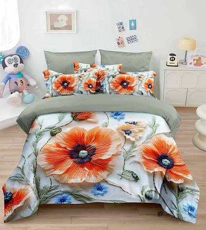 Постільна білизна з обємним малюнком L&M Home Textiles 5D - євро розмір, фото 1