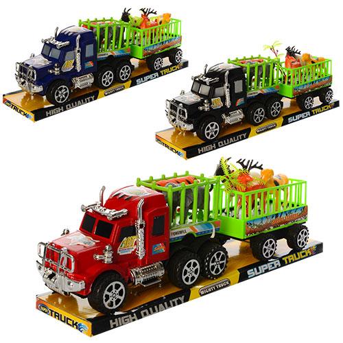 Трейлер інерц.,35см, тварини 5 шт., 3 кольори, бліст., 37-13-9 см. /60/, фото 1