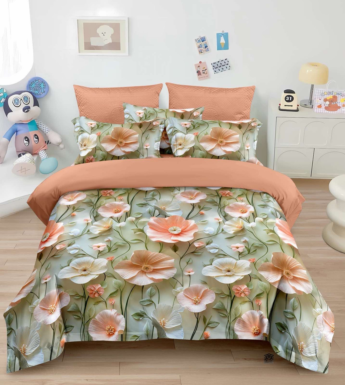 Постільна білизна з обємним малюнком L&M Home Textiles 5D - двухспальний розмір