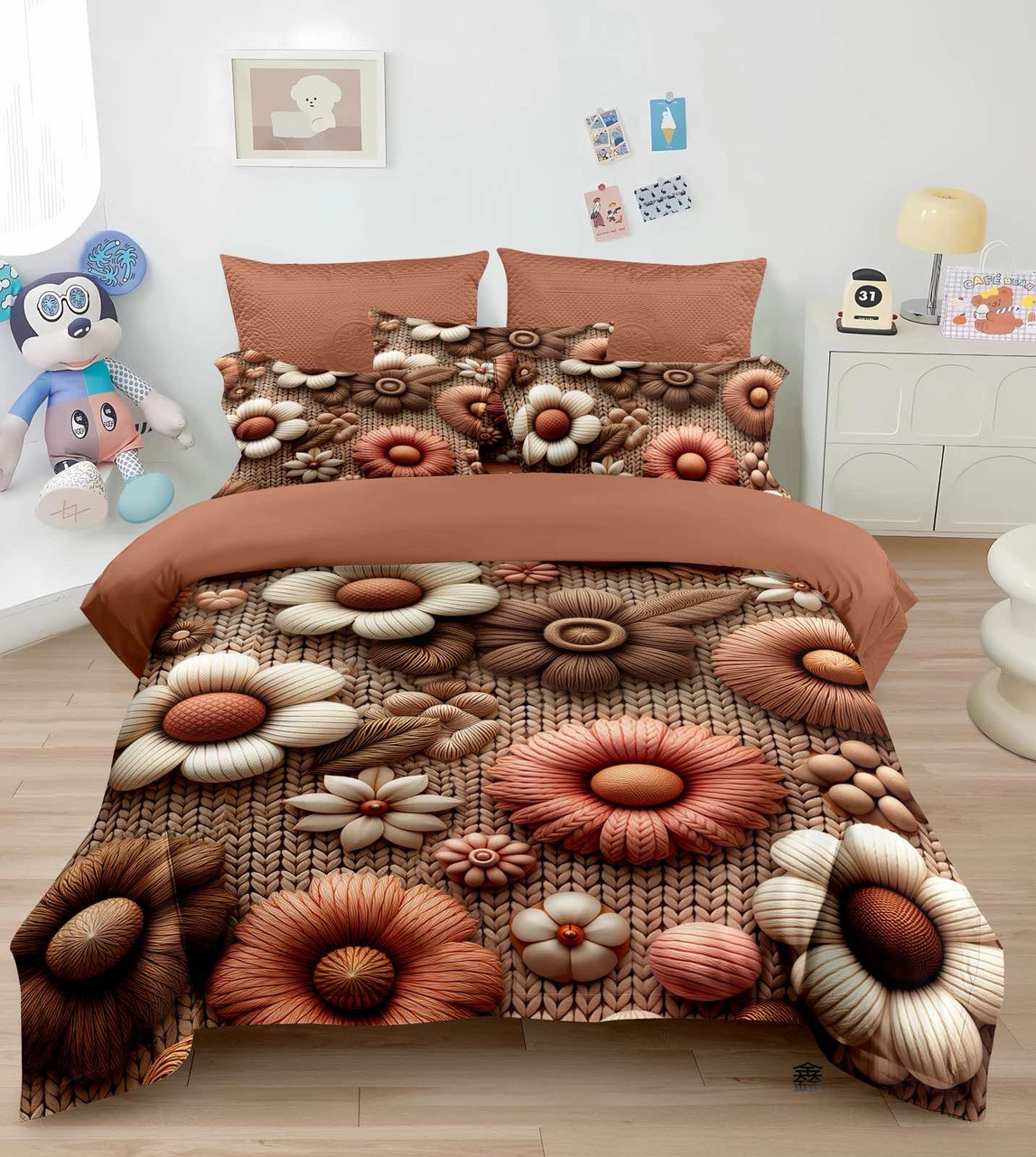 Постільна білизна з обємним малюнком L&M Home Textiles 5D - двухспальний розмір