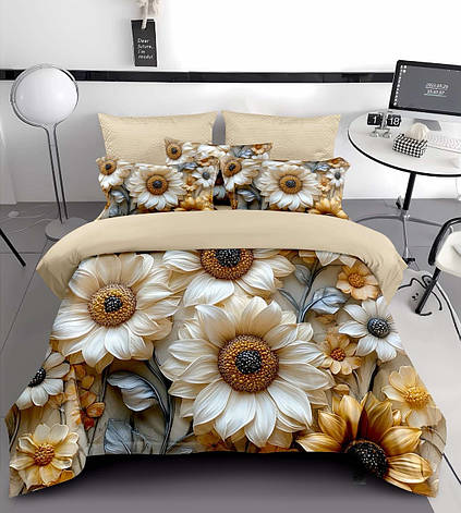 Постільна білизна з обємним малюнком L&M Home Textiles 5D - євро розмір, фото 1