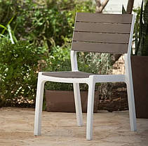 Стілець садовий пластиковий Keter Harmony, сіро-коричневий, фото 2