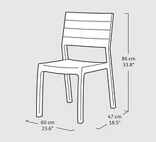 Стілець садовий пластиковий Keter Harmony, сіро-коричневий, фото 3