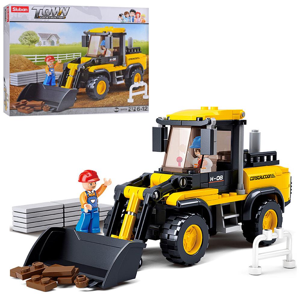 Конструктор SLUBAN бульдозер, фігурки, 212дет, в кор-ці, 28,5-23,5-5,5см /32/, фото 1