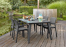 Стілець садовий пластиковий Keter Samanna, сірий, фото 5