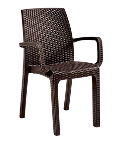 Стілець садовий пластиковий BICA Verona armchair, коричневий