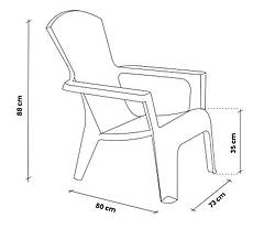 Стілець садовий пластиковий BICA Maryland, сіро-бежевий, фото 4