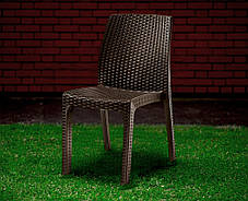 Стілець садовий пластиковий BICA Verona, коричневий, фото 2